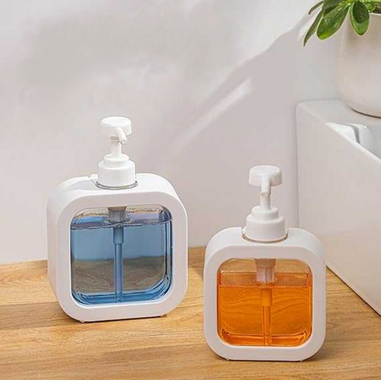 500ml Liquid Soap Dispenser – Clear Square Hand Wash & Dish Soap Bottle